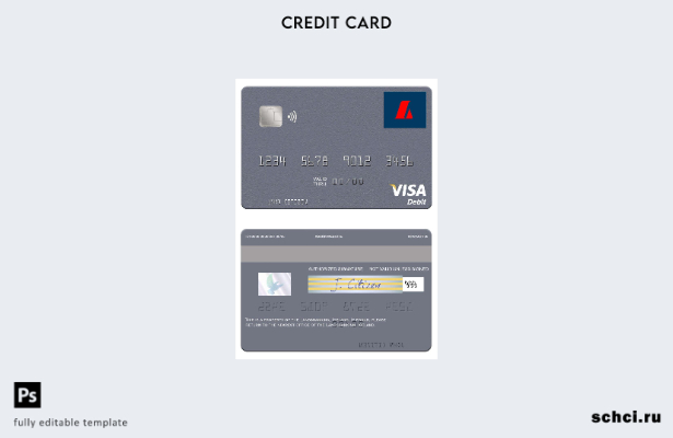цифровая загрузка шаблона дебетовой карты Visa Landsbankinn Исландии